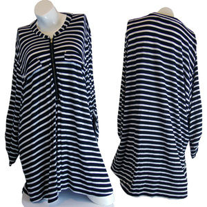Calvin Klein Black and White Striped Tunic/Dress